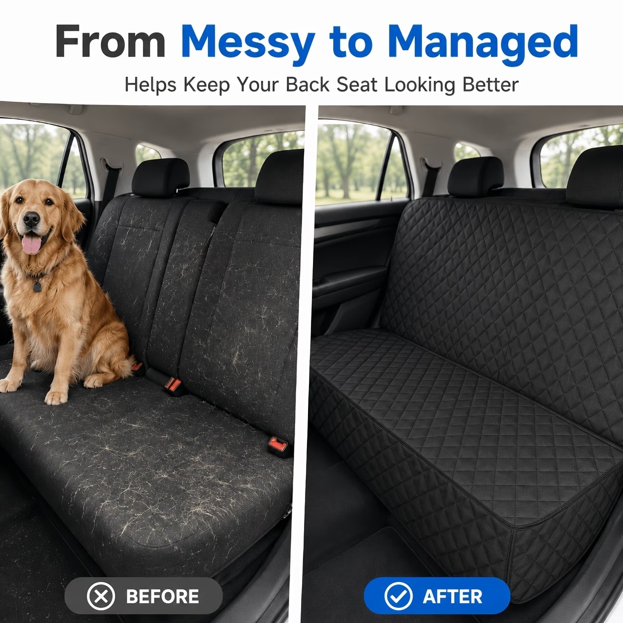 1pc Pet Car Back Seat Cover,Pe - огляд і ціна Carriage Bed