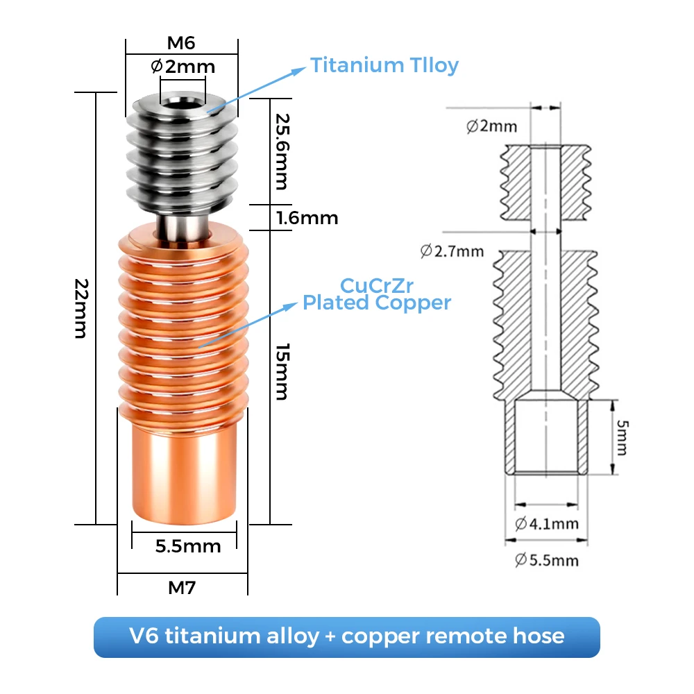 High Quality E3D V6 Throat V5  - огляд і ціна Direct Drive Extruder