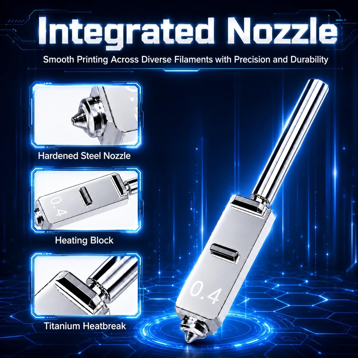 Hardened Steel Nozzles for Any - огляд і ціна Hotend 0.4Mm