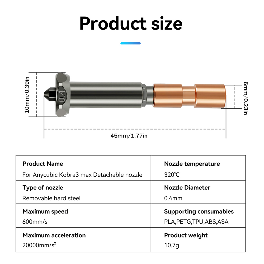 New Upgrade Nozzle For Anycubi - огляд і ціна Hotend 0.4Mm