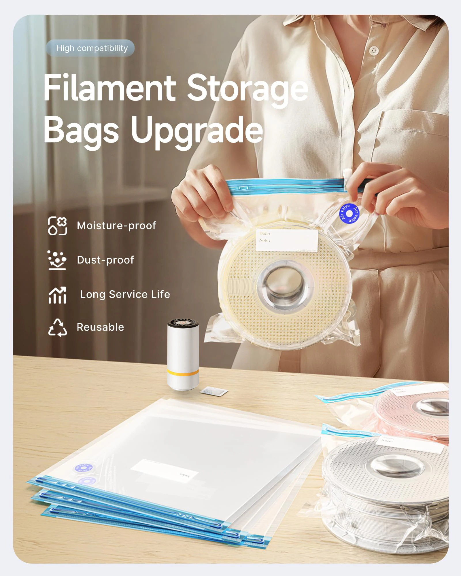 3D Printer Filament Vacuum Bag - огляд і ціна 3D Printer Bed