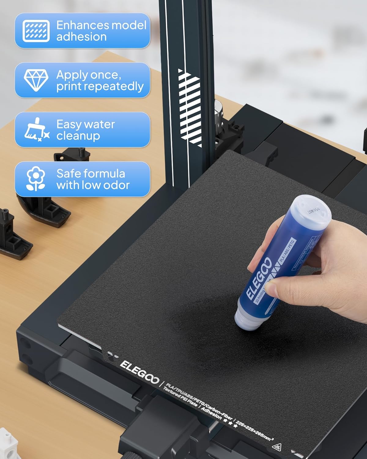 ELEGOO 3D Printer Adhesive Glu - огляд і ціна 3D Printer Bed